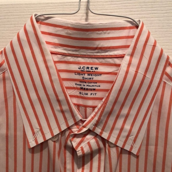 Salmon striped dress shirt - Picture 2 of 3